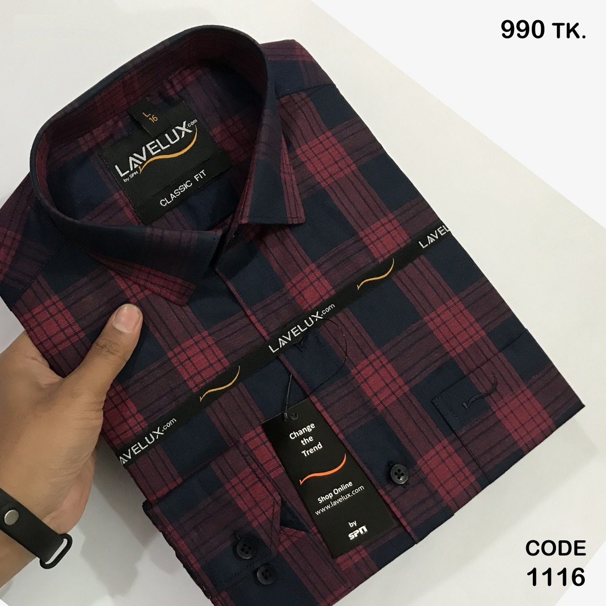 Men's Full Sleeve Casual Check Shirt