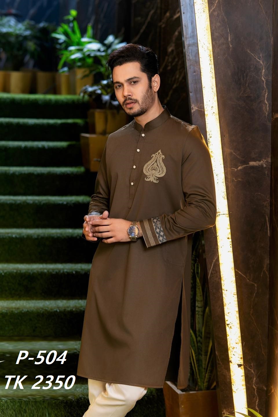 Mens Semi long Cotton Panjabi