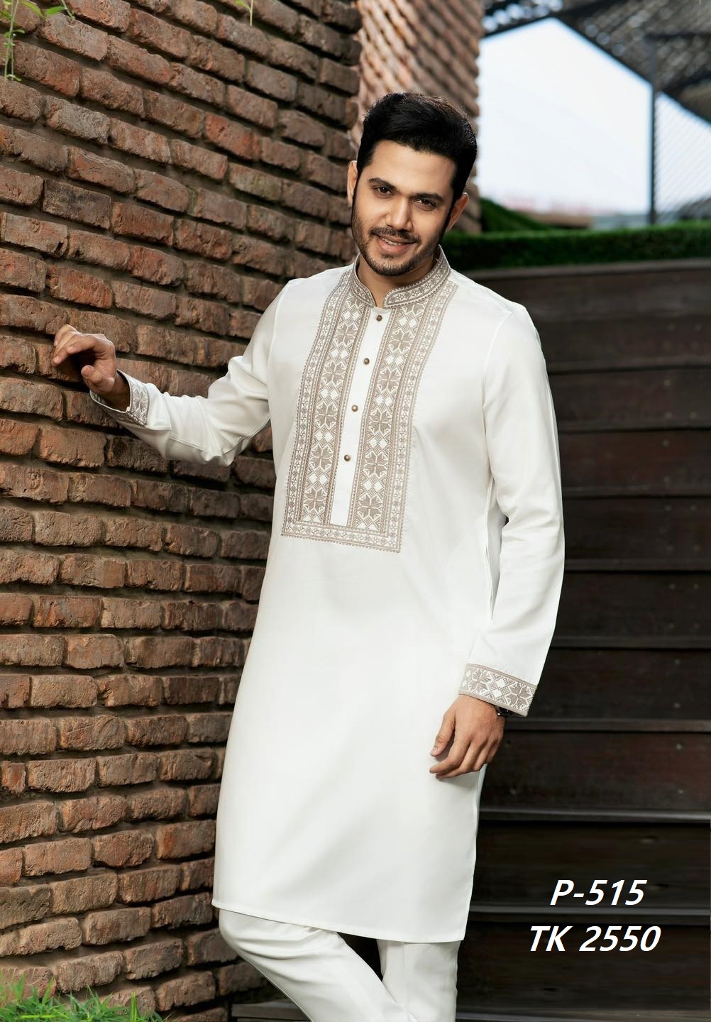 Mens Semi long Cotton Panjabi