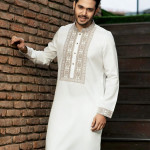 Mens Semi long Cotton Panjabi